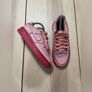 Nike Air‎ Force 1 AF1 Custom “Red Velvet” Shoes DH2920-111 4Y